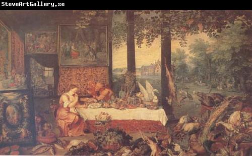 BRUEGHEL, Jan the Elder Sense of Taste (mk14)